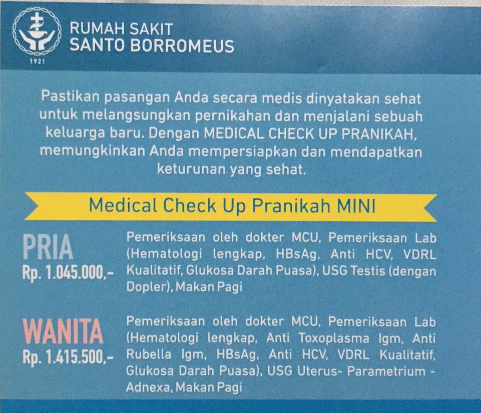 Premarital Medical Check Up – Ceritayu